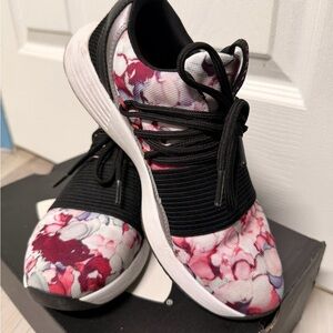 Under Armour Red and White Floral Sneakers